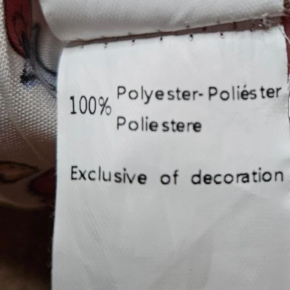 Women's Medium Red Blue Paisley Off Shoulder Shorts Romper Tassles - Picture 5 of 5